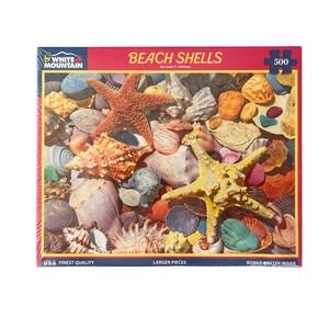 White Mountain Puzzles Beach Shells 500 Piece Jigsaw Puzzle Lewis T Johnson NEW